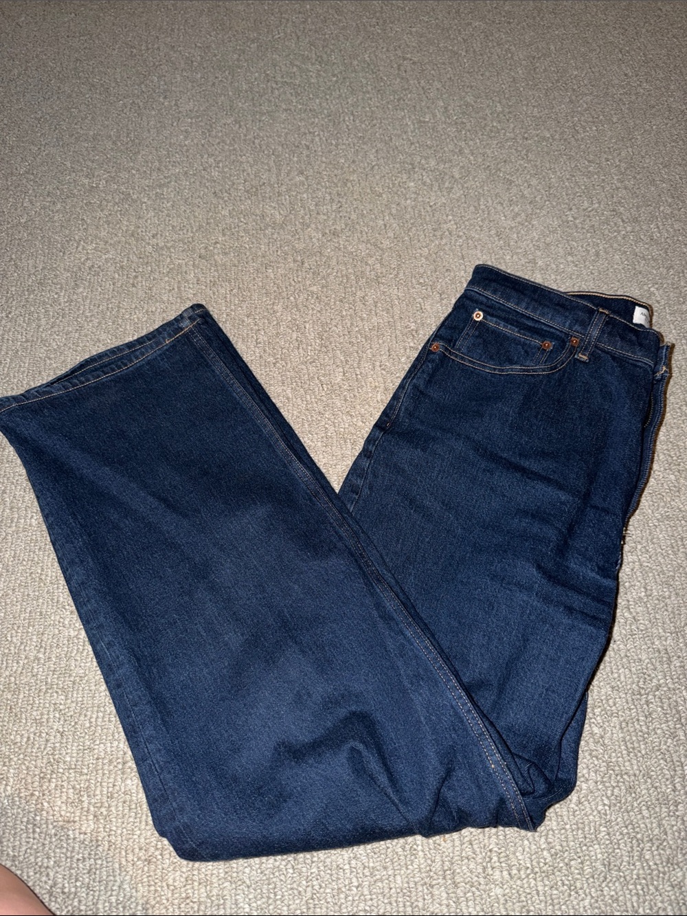 Abercrombie & Fitch Dark Indigo Straight Jeans